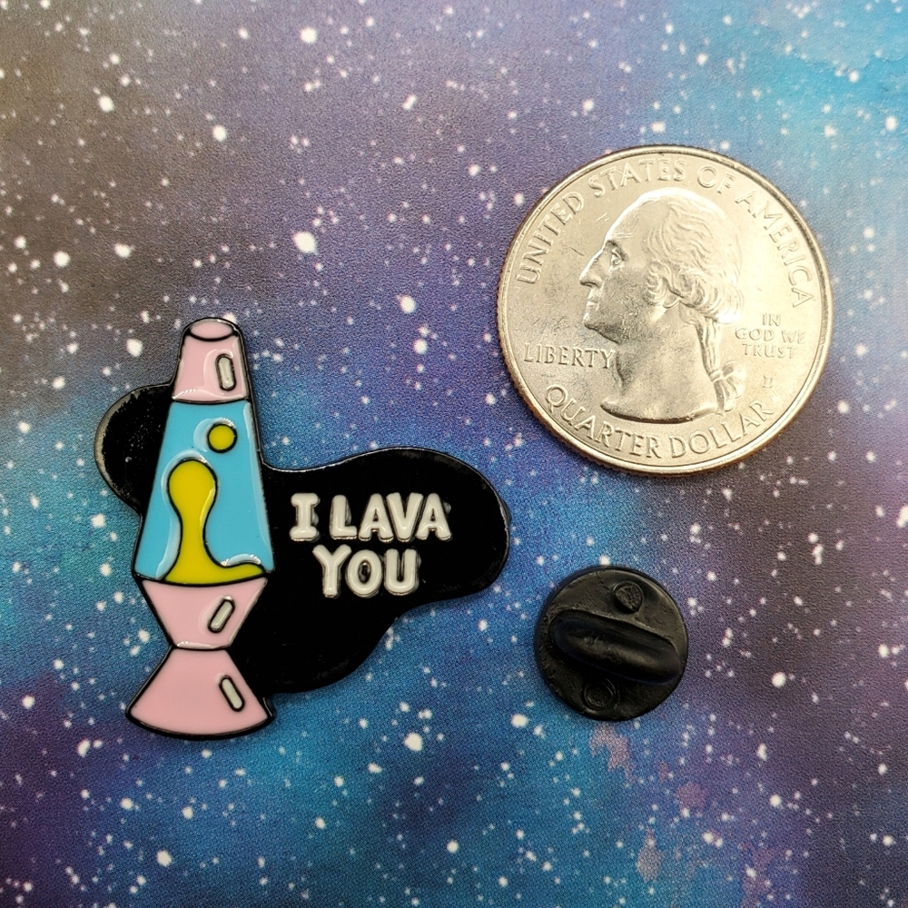 I Lava You Lava Lamp Enamel Pin - Picture 2 of 3